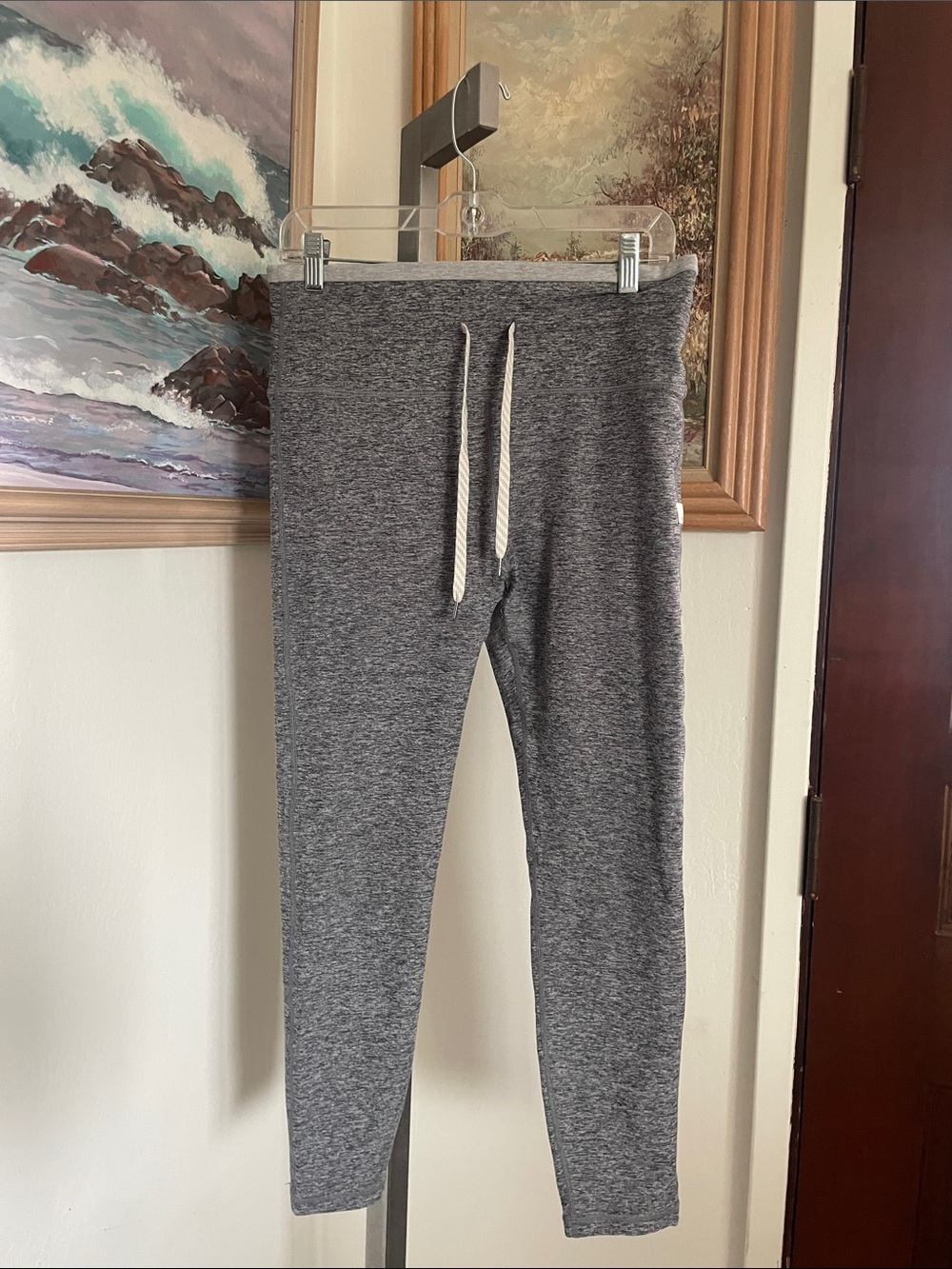 Vuori Heather Gray Performance Jogger Pants with Drawstring